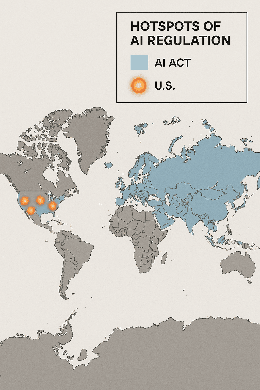 Gloabl map with regulations points