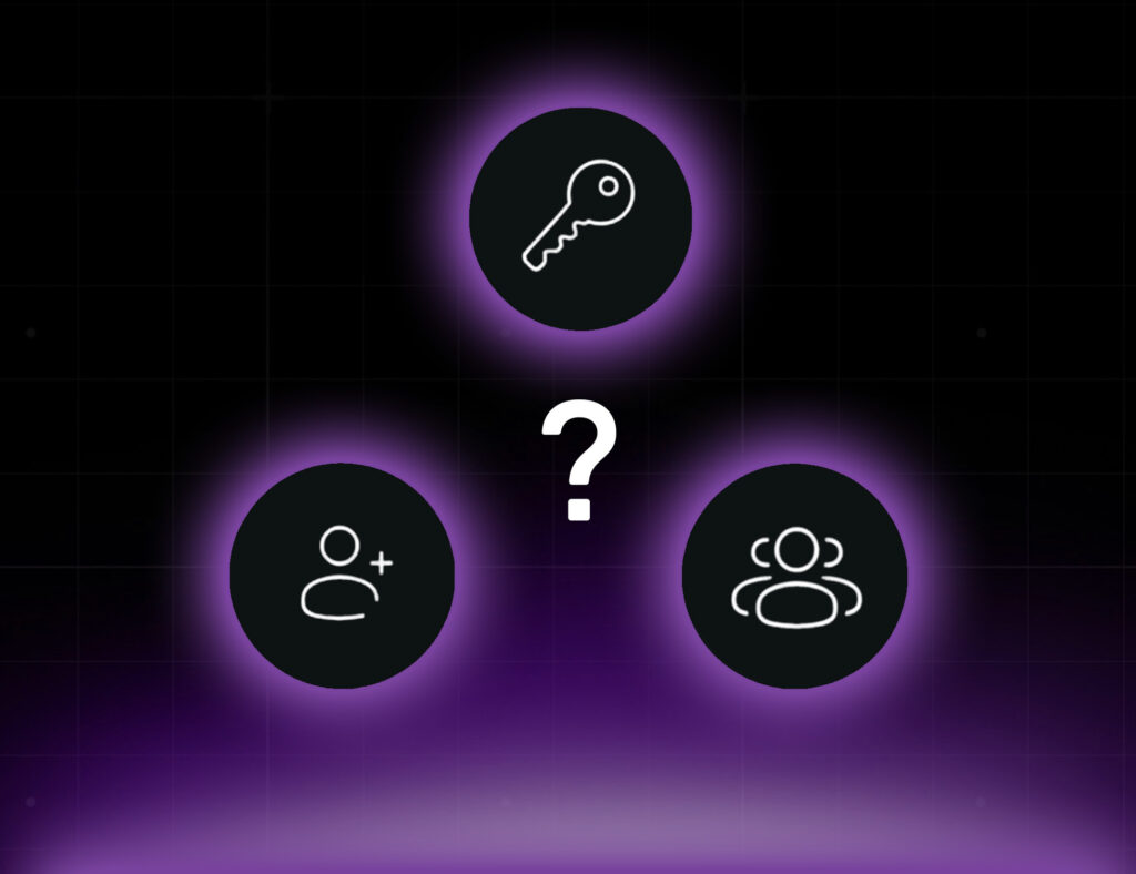Staff augmentation vs dedicated team comparison showing key decision factors, team structure icons, and a central question mark representing how to choose the right model.