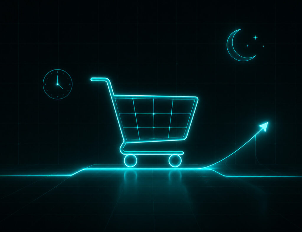 AI sales agent for ecommerce helping recover abandoned carts and after-hours online sales.