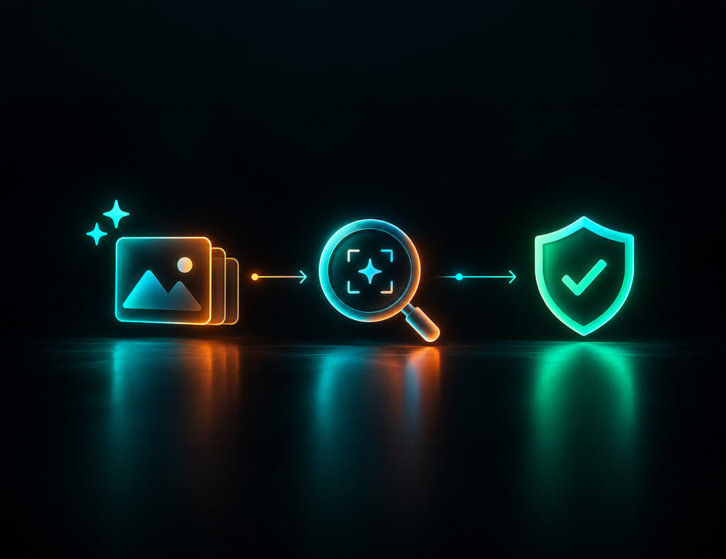 Image analysis and digital trust concept
